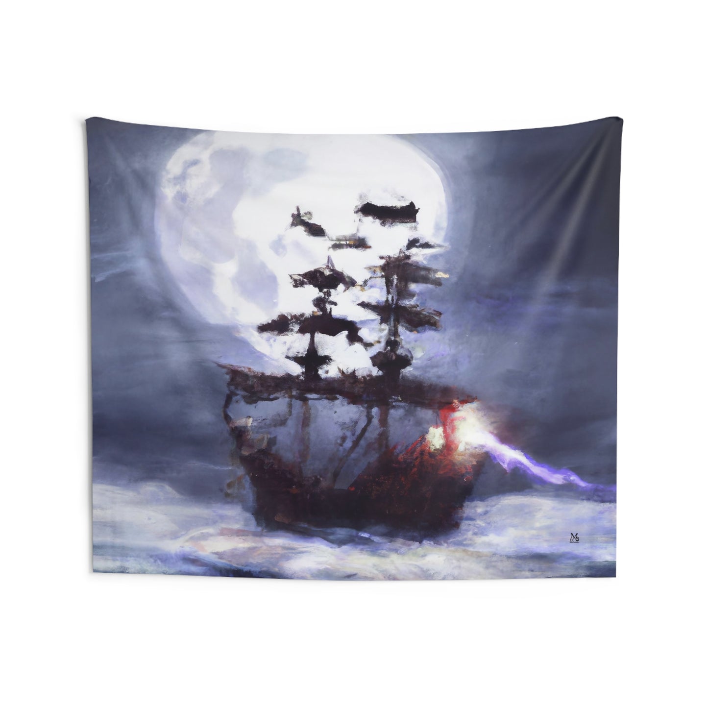 Salty Dread's Ghost Galleon - Halloween Tapestry