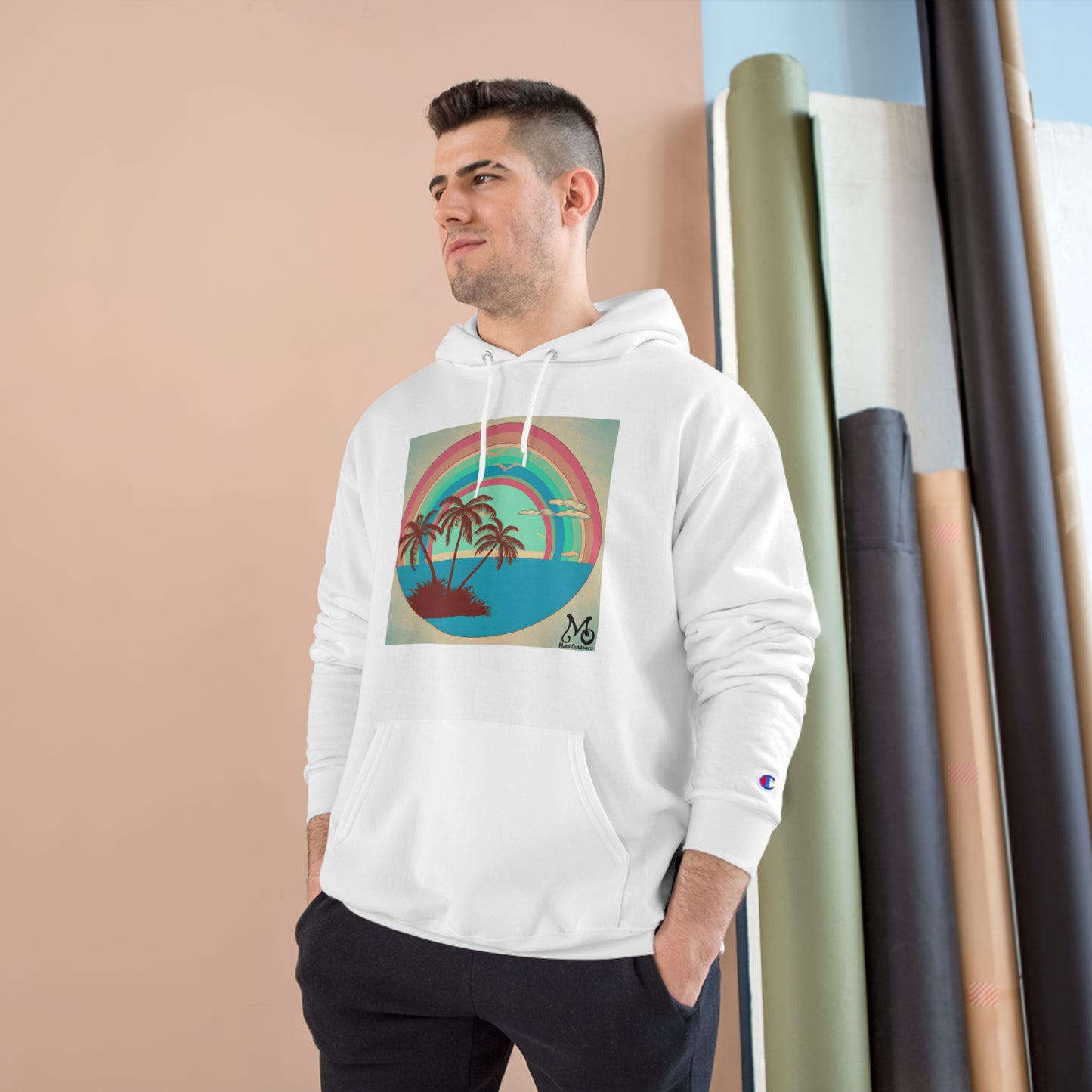 Rainbow Vista Island I - Champion Hoodie