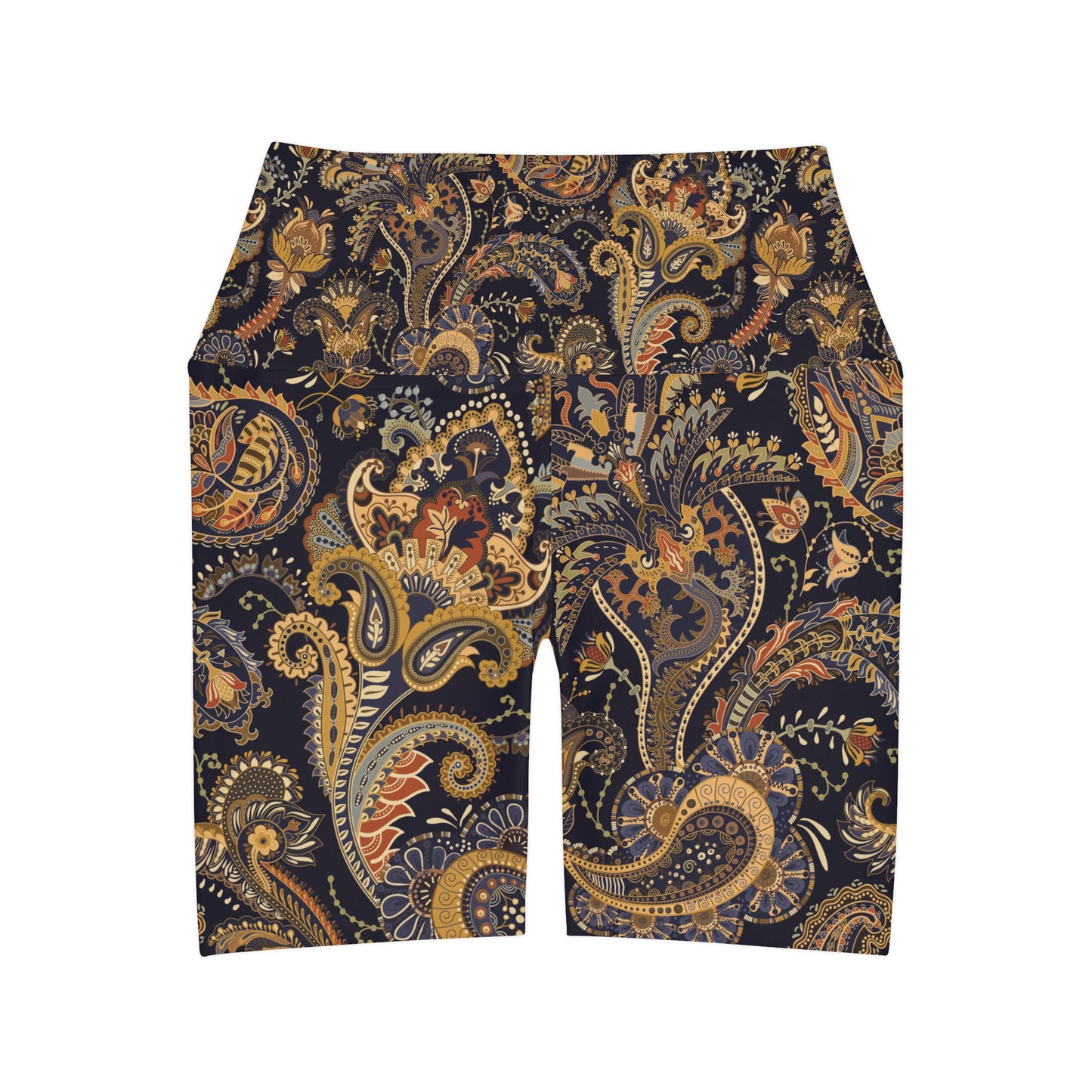 Paisley Perfect - High Waisted Yoga Shorts