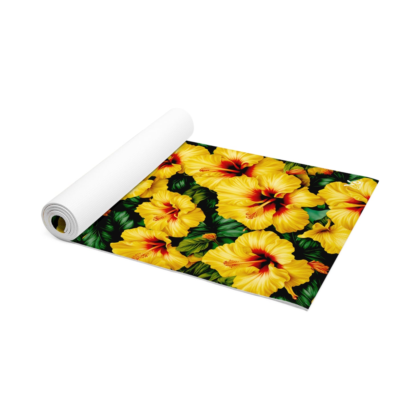 Yellow Hibiscus - Foam Yoga Mat