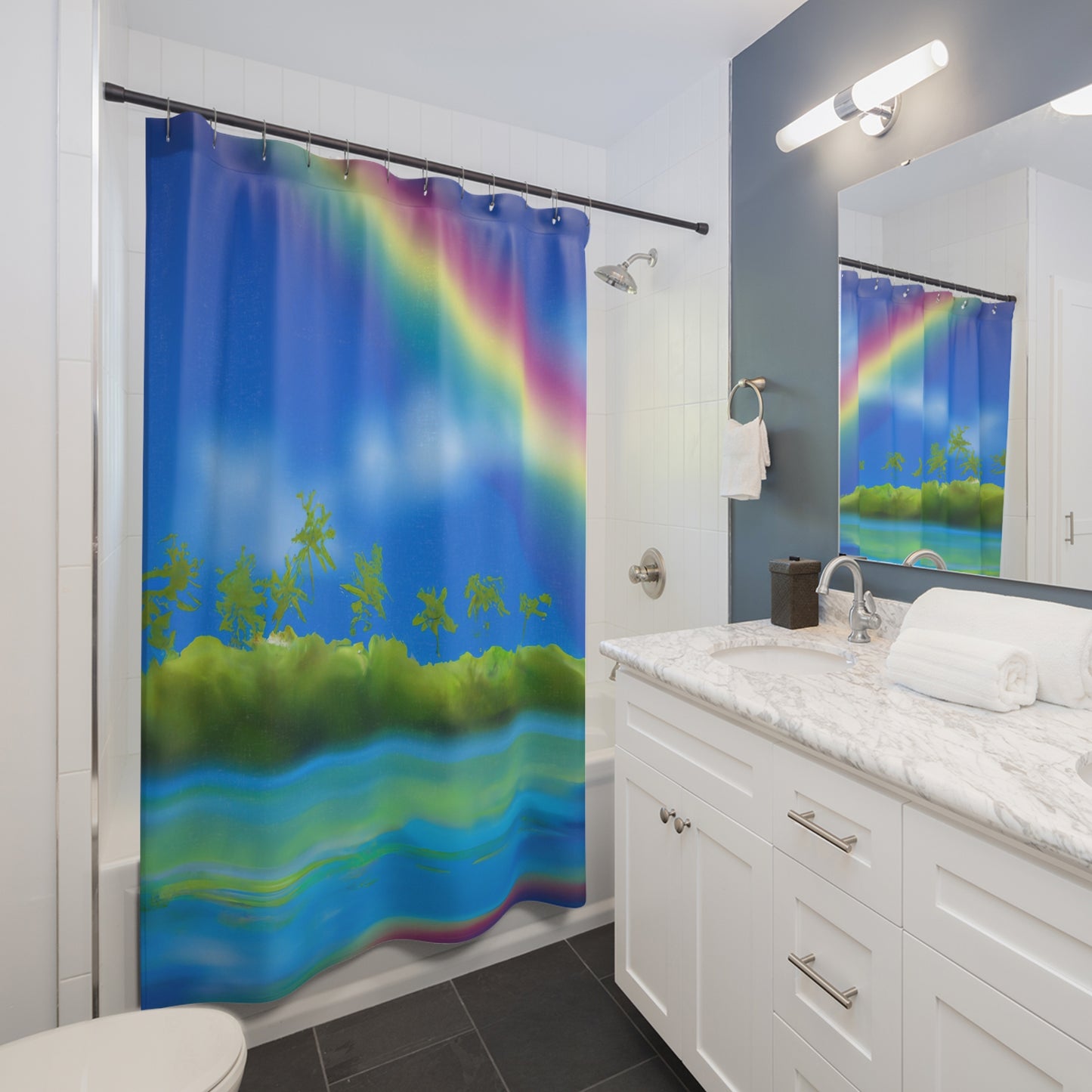 Rainbow Paradise - Shower Curtain