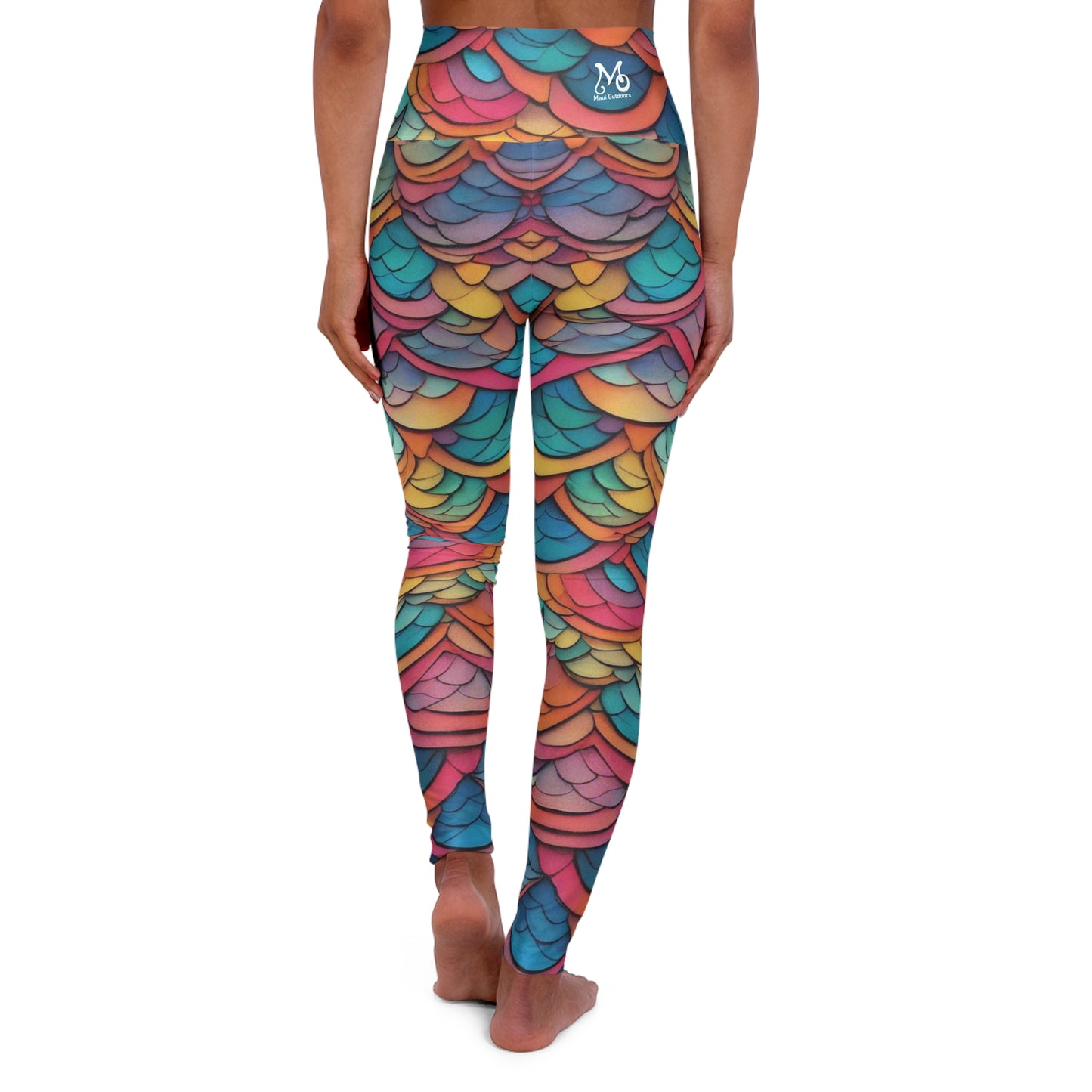 Vibrant Fish Scales - Yoga Pants