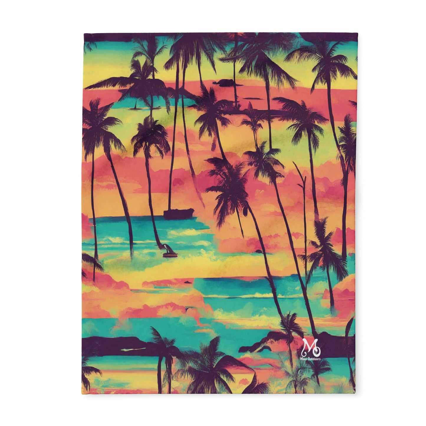 Hawaiian Beach Collage - Fleece Blanket