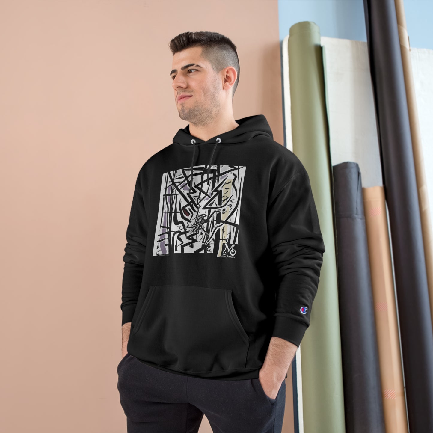 Geometric Aura - Champion Hoodie