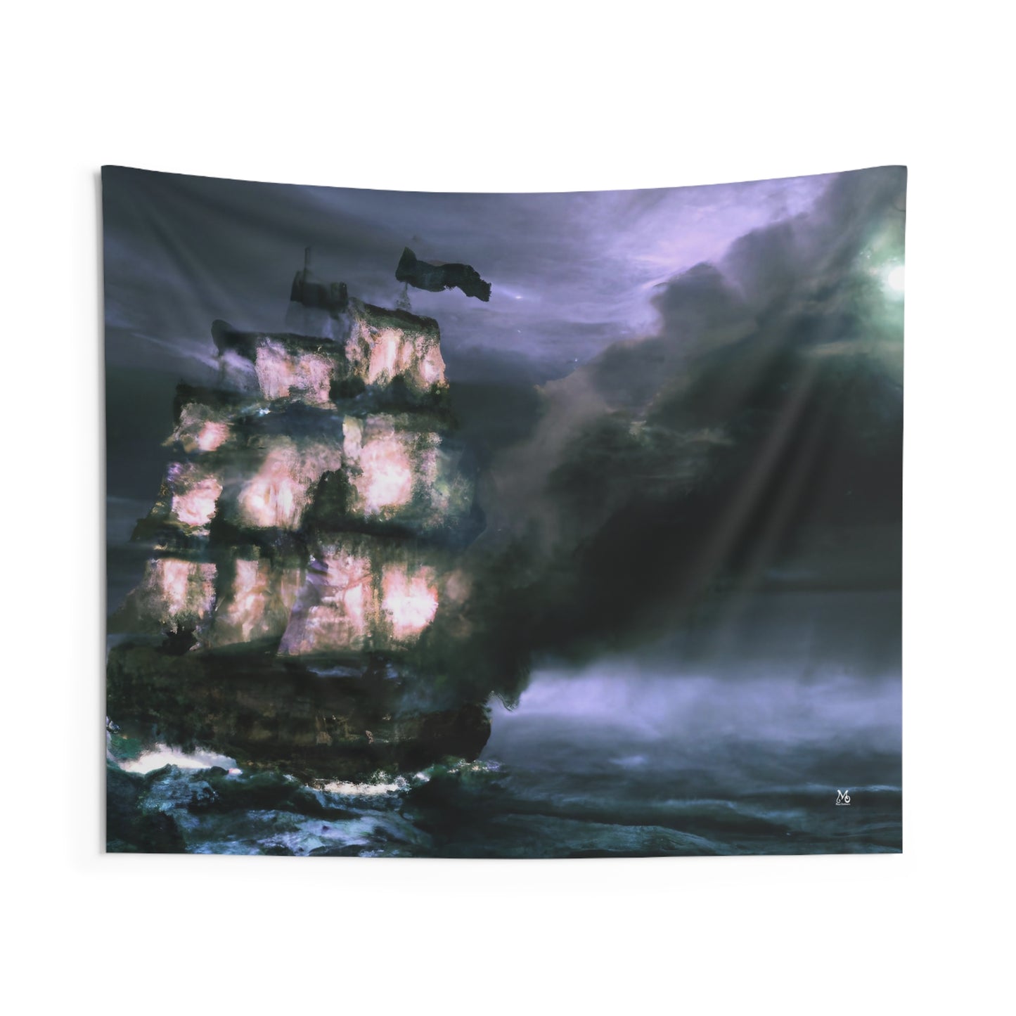 The Dreaded Ghost Galleon - Halloween Tapestry