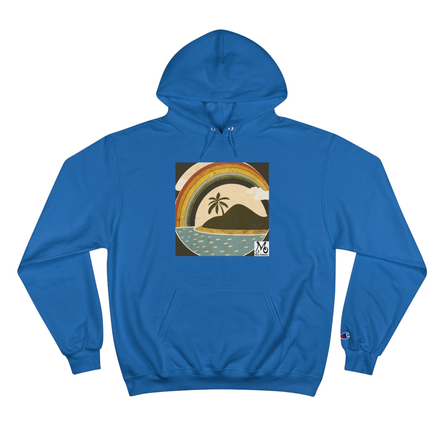 Rainbow Island View - Champion Hoodie