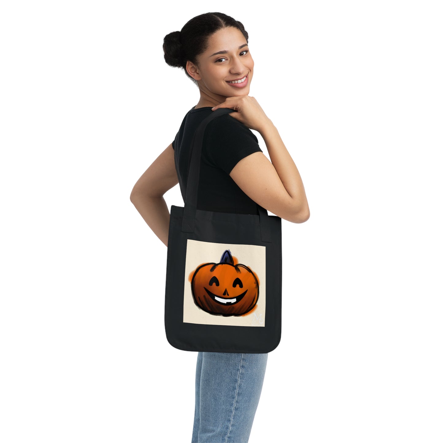 Spooky Smiley - Organic Canvas Tote Bag