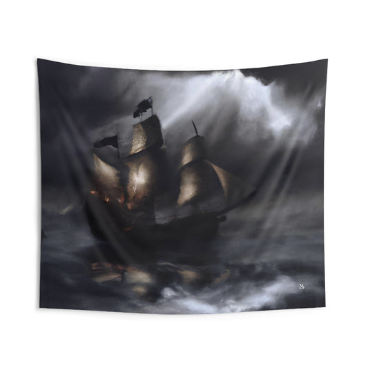 The Ghostly Galleon - Halloween Tapestry