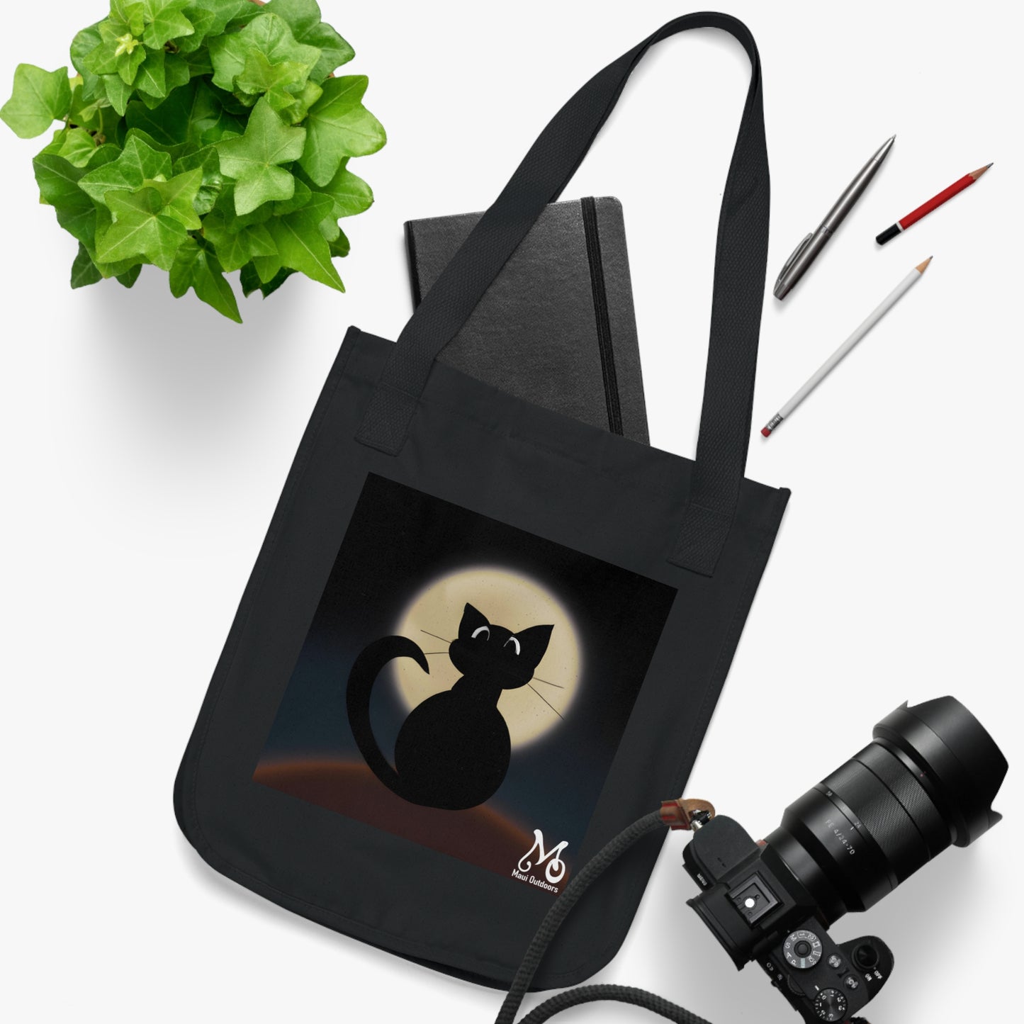 Phantom the Fraidy Cat - Organic Canvas Tote Bag