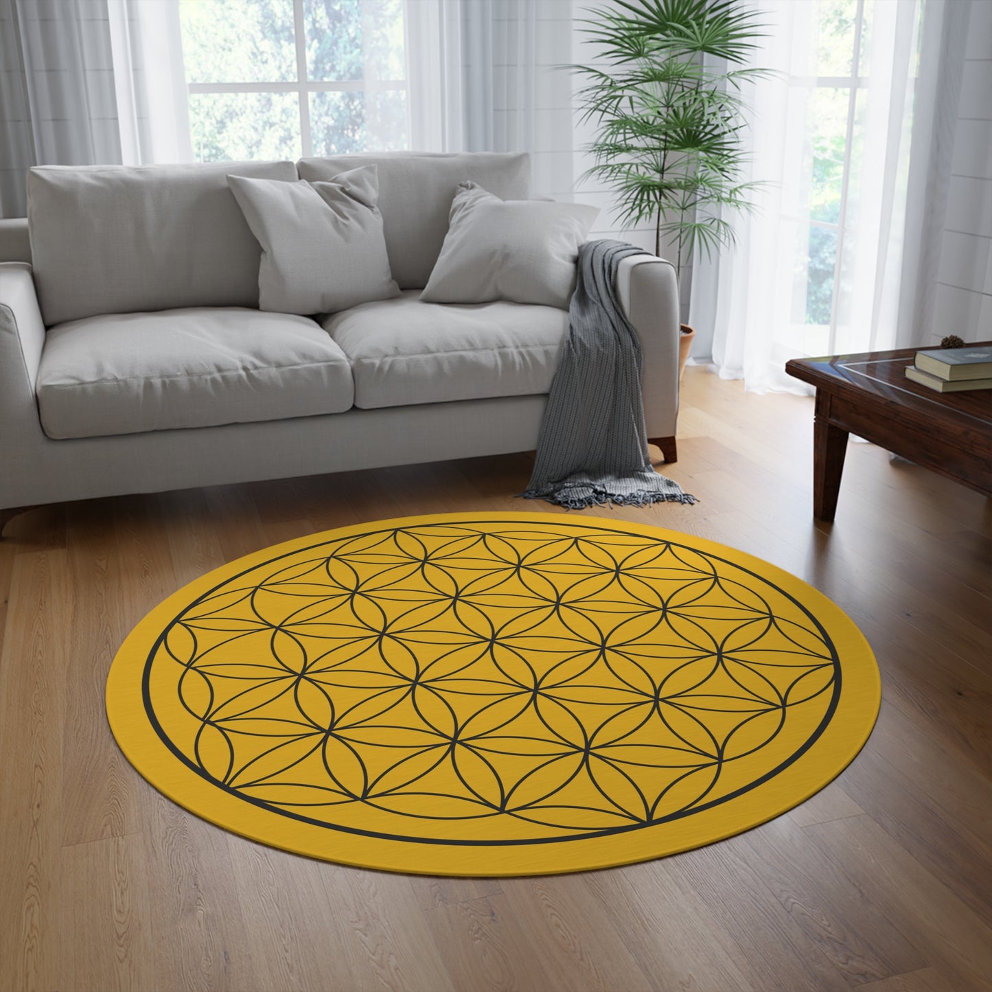 Flower of Life IV - Round Rug