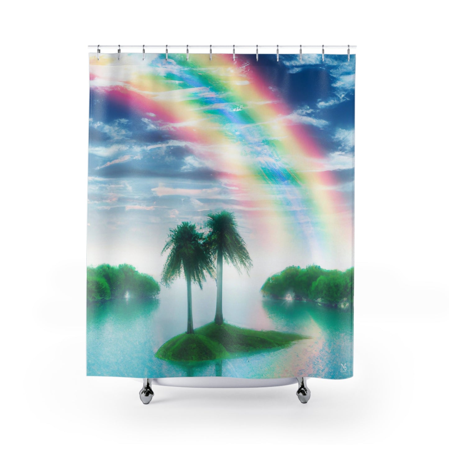 Rainbow Paradise Oasis - Shower Curtain