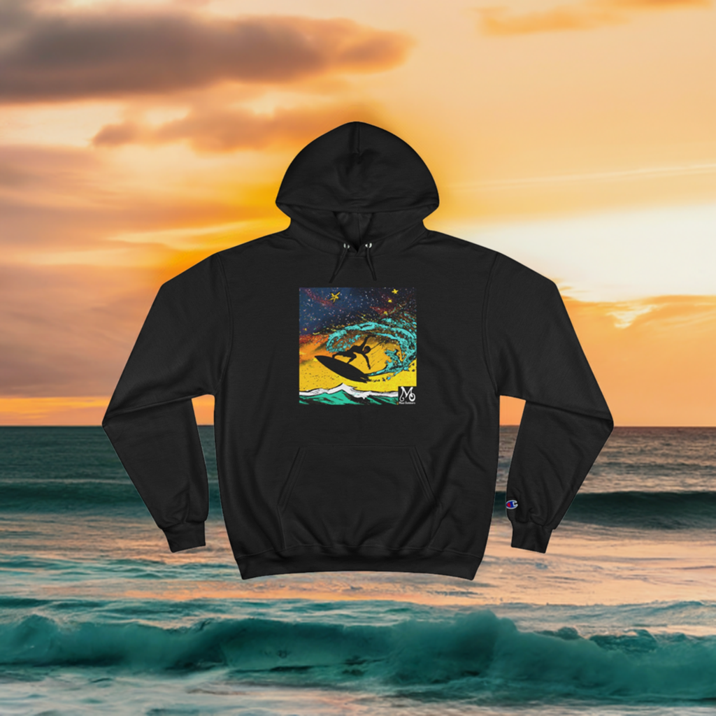 A Surfer's Airborne Dream - Champion Hoodie